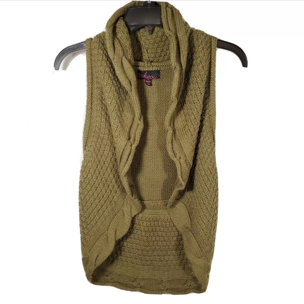 Takeout Women's Sleeveless Open Sweater Vest XS